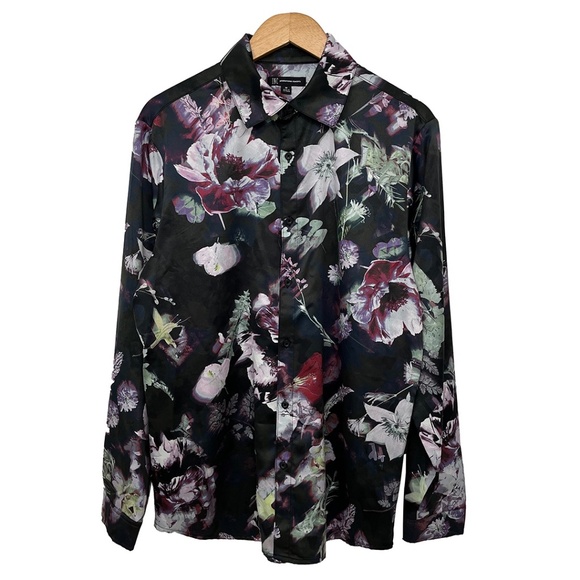 Men’s Garden Floral Button Front Shirt INC International Concepts Medium - Picture 1 of 11